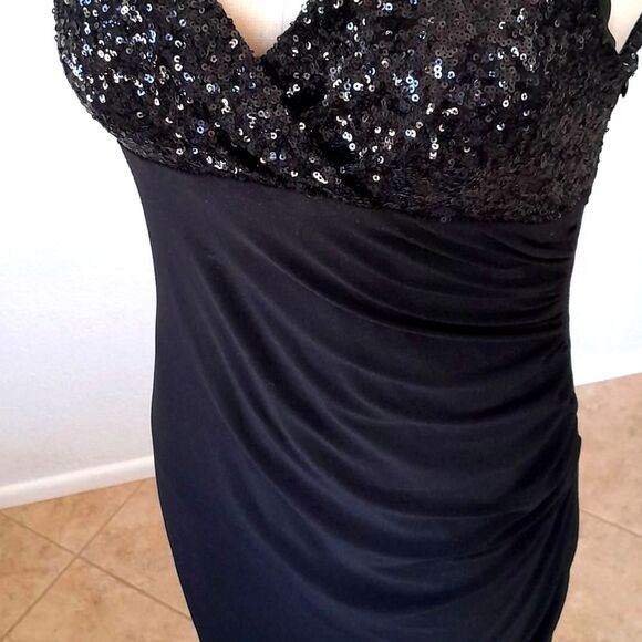 Jessica Howard Sequin wrap top Side Runch Dress - Picture 2 of 15